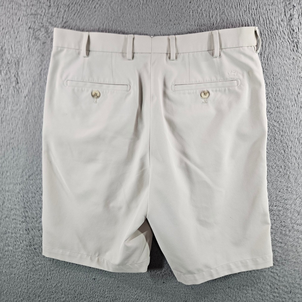 Peter Millar Crown Sport Mens 32 Beige Performance Golf Shorts MCOEB82 Stone - Picture 6 of 9